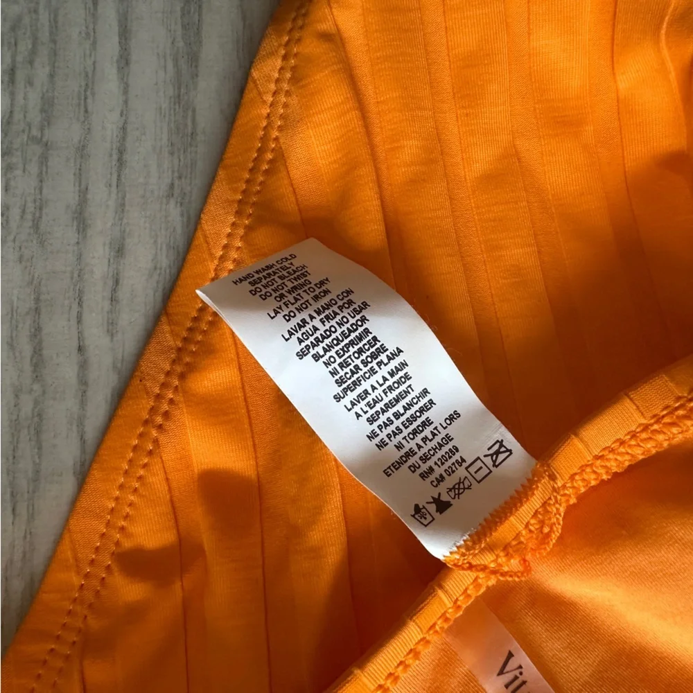Vitamin A Yellow Bikini Set Top XL Bottom L